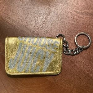 Juicy Couture - “choose juicy” metallic gold wallet